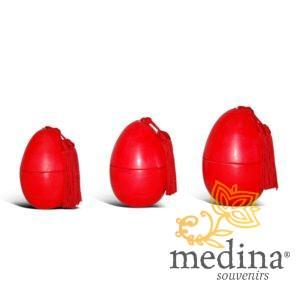 Oeufs lisses tadelakt rouge