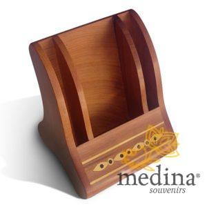 Support telephone en bois