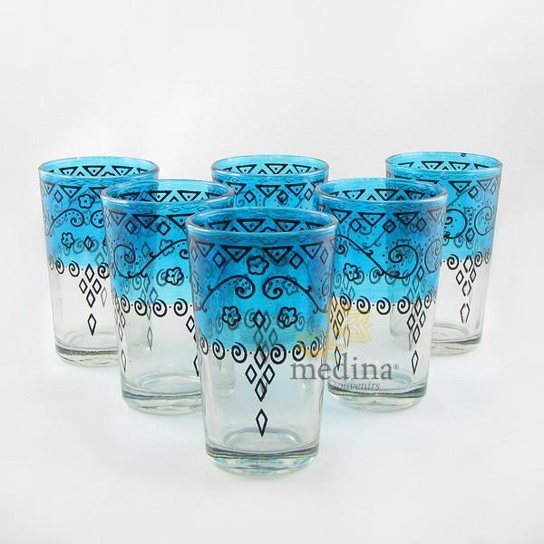 Verres a thé celebration bleu