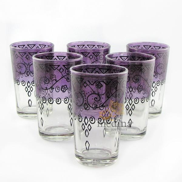 Verres a thé celebration violet