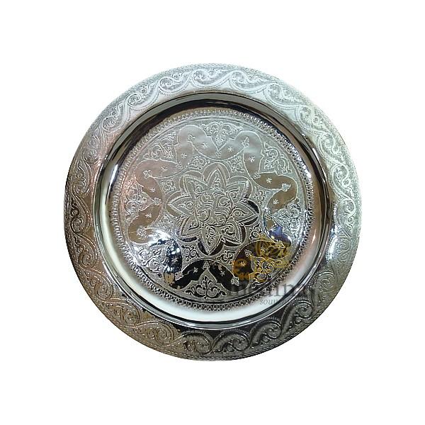 Plateau argent gravé Taouss