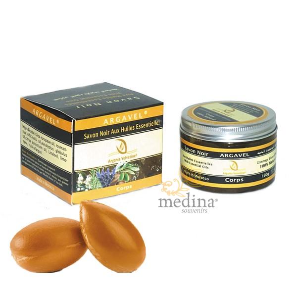Savon noir aux huiles essentielles et huile d'argan