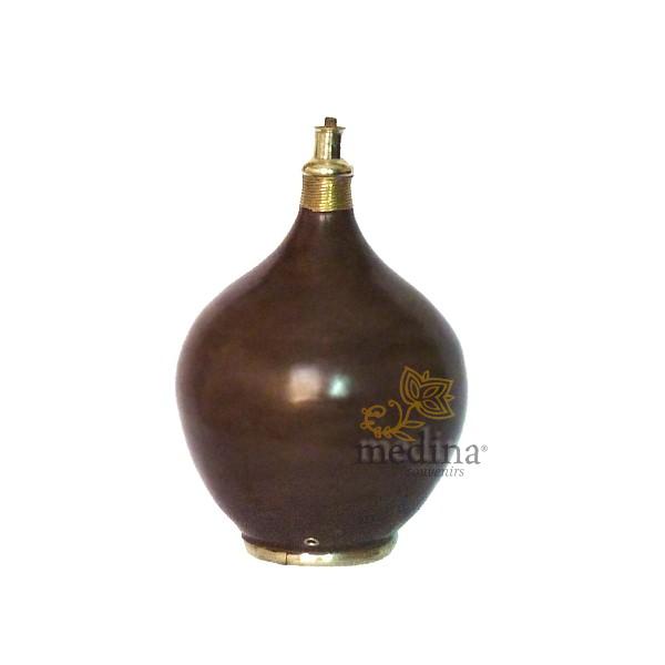 Pied de lampe design en Tadelakt Roumana chocolat