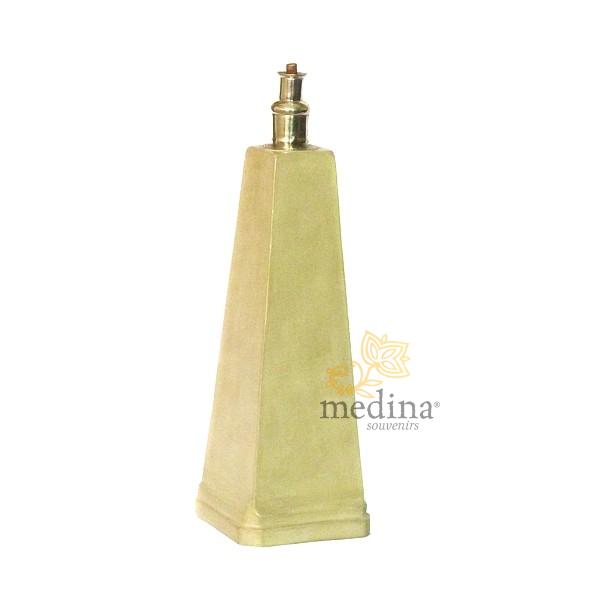 Pied de lampe en Tadelakt pyramide Ivoire
