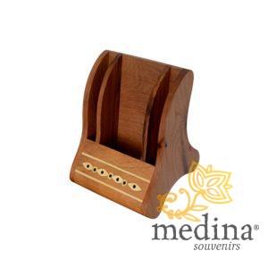 Support téléphone en bois de thuya et citronnier