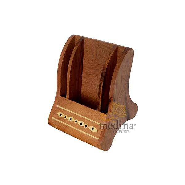 Support téléphone en bois de thuya et citronnier