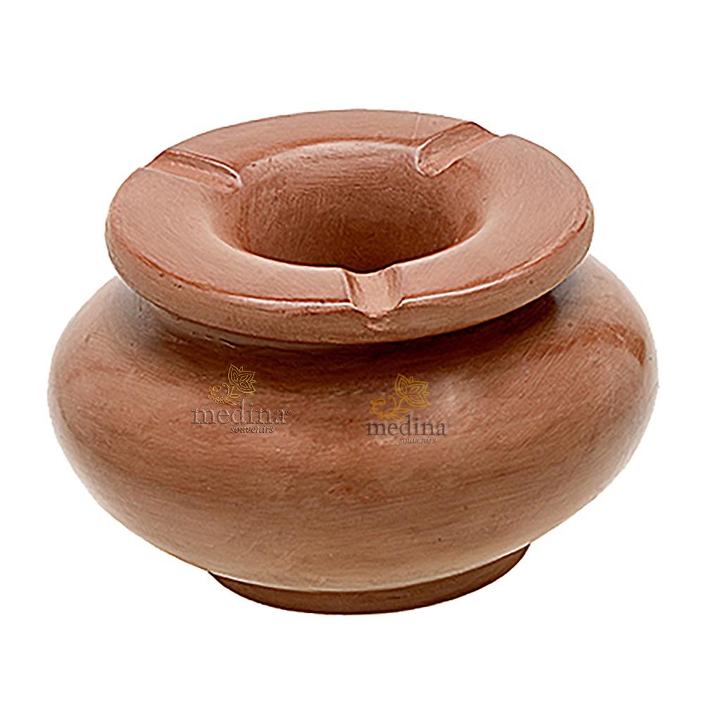 Cendrier de Marrakech en Tadelakt caramel couvercle stop fumée, cendrier artisanal, objet deco 100% fait main