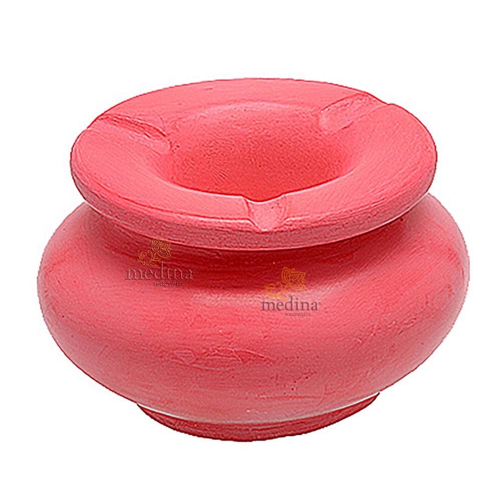 Cendrier de Marrakech en Tadelakt rose couvercle stop fumée, cendrier artisanal, objet deco 100% fait main
