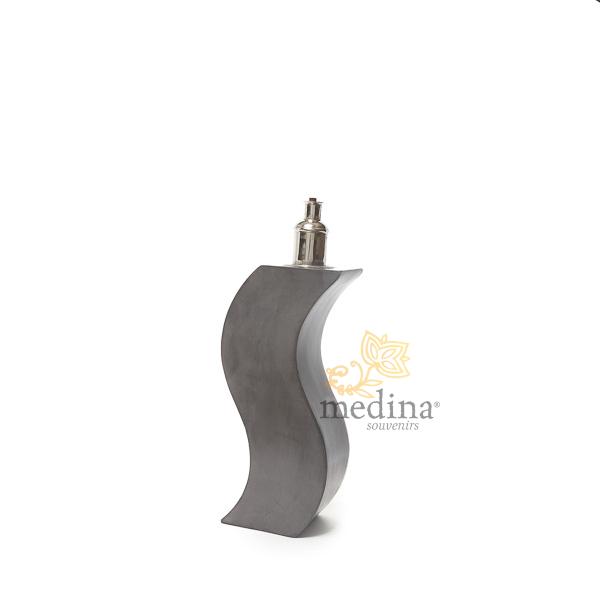 Pied de lampe design en Tadelakt gris