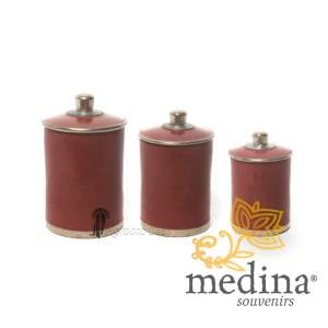Boite tadelakt Chadya rouge brique