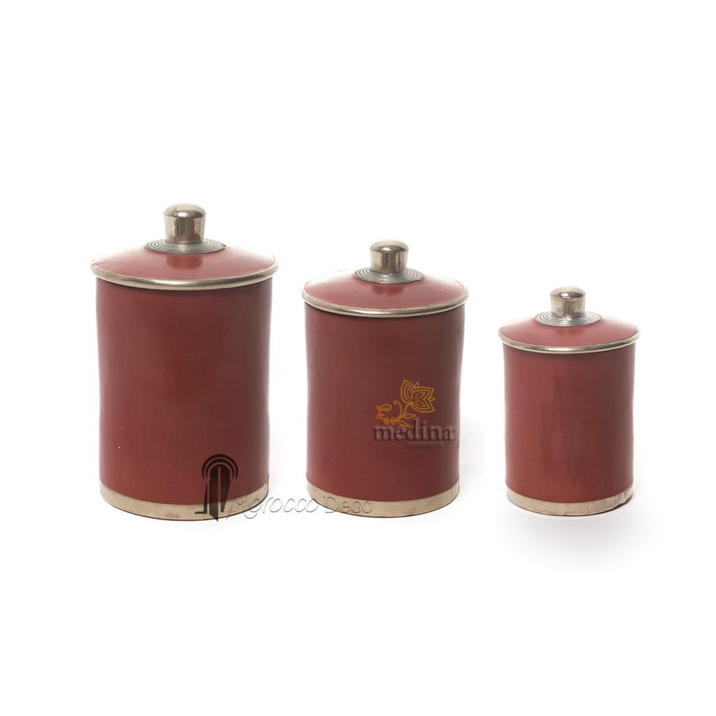Boite tadelakt Chadya rouge brique