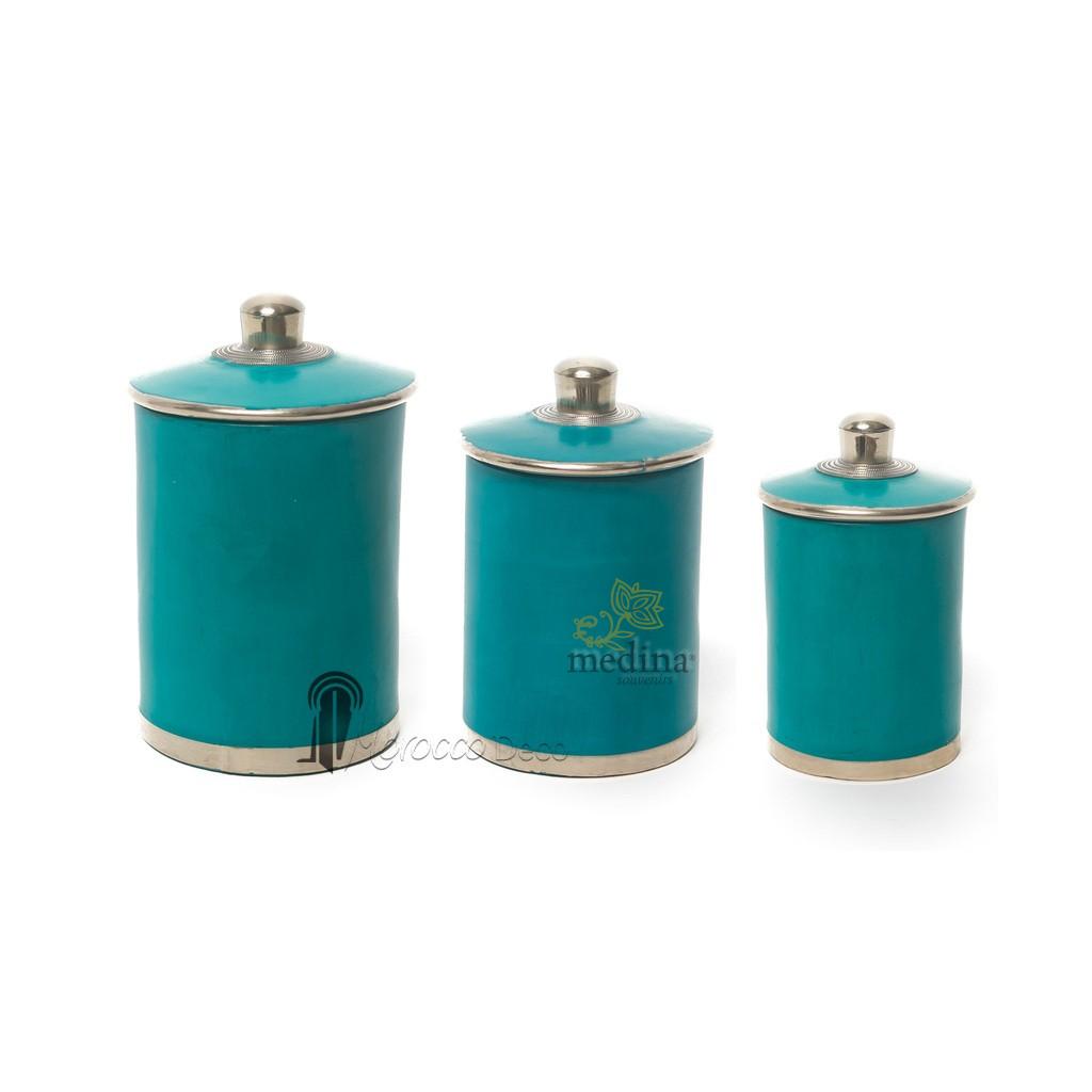 Boite tadelakt Chadya turquoise