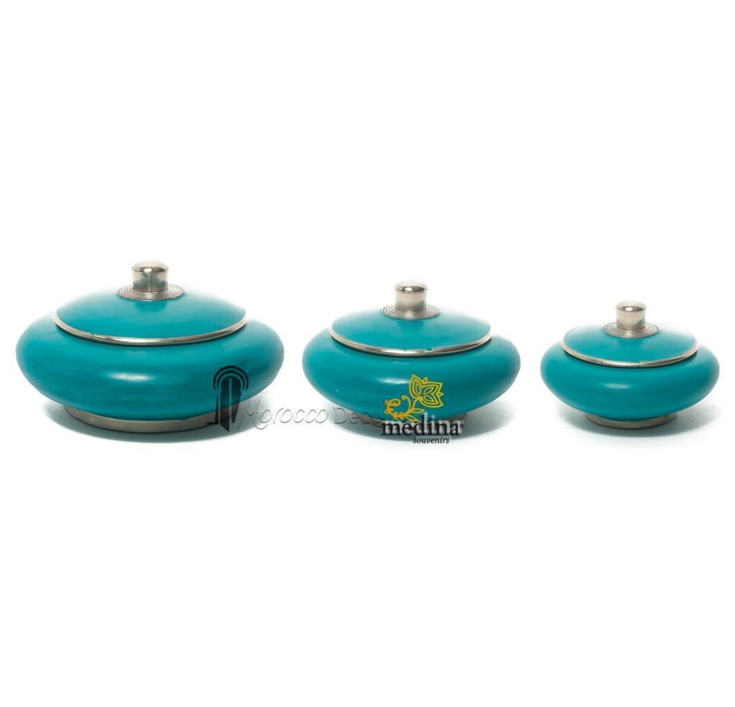 Boite tadelakt tunsia turquoise