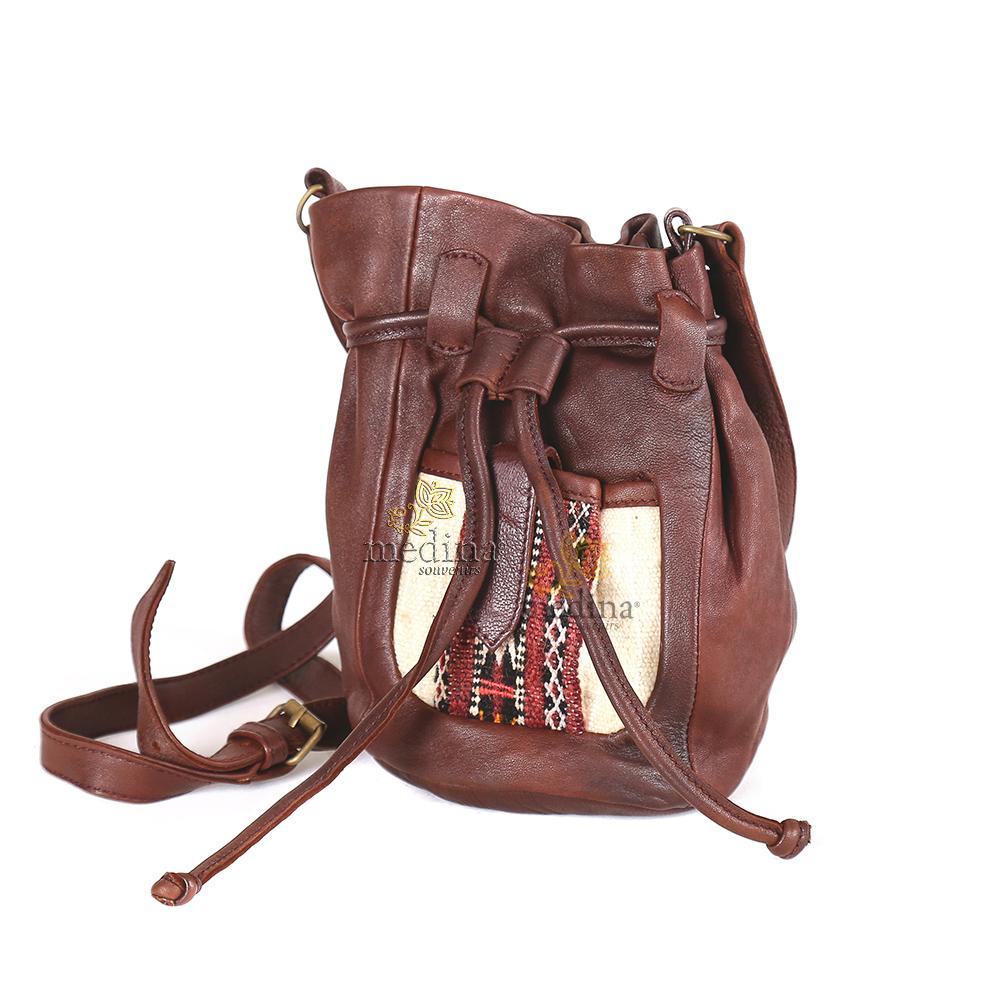 Petite besace kilim marron