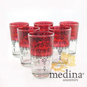 Verres a thé celebration rouge
