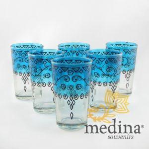 Verres a thé celebration bleu