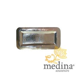 Petit plateau rectangulaire argent martelé
