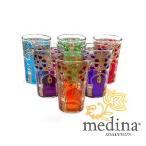 Verres a thé menara multicolors