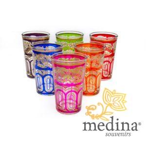Verres a thé Fessi couleurs variées