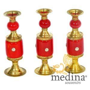 Bougeoire incrusté et orné à la main