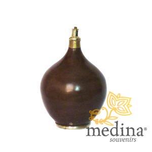 Pied de lampe design en Tadelakt Roumana chocolat