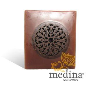 Photophore cube motif rosace en chocolat