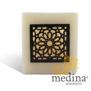 Photophore cube saumon motif carré mouchaibieh