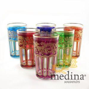 Verres a the Zagora couleurs variees