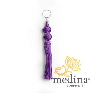 Porte cles Marina, porte cle en soie couleur Violet