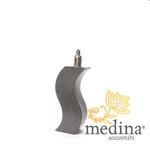 Pied de lampe design en Tadelakt gris