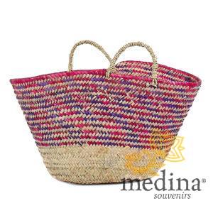 Panier marocain design avec poignées en corde tréssée