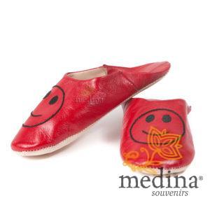 Babouche marocaine smile rouge