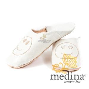 Babouche marocaine smile blanche